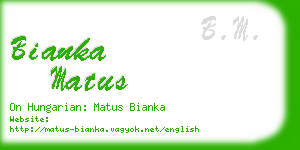 bianka matus business card